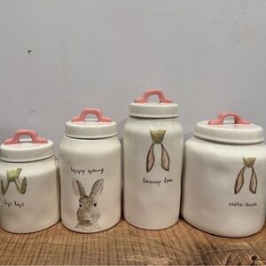 Easter Bunny Ceramic Canister Set